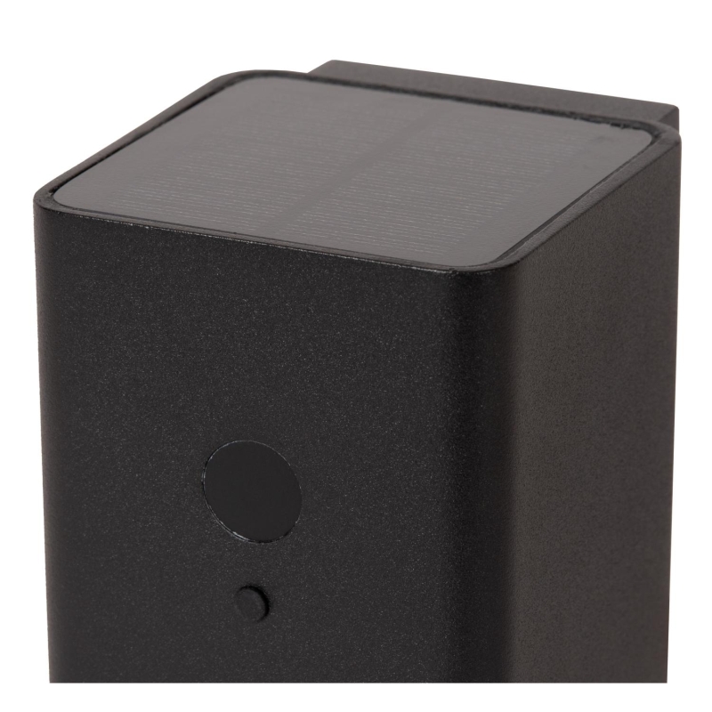 Lucide RAMIN - Nástenné svietidlo Indoor/Outdoor - LED Dim. - 1x1W 2850K/3150K - IP54 - Senzor deň/noc - Čierny